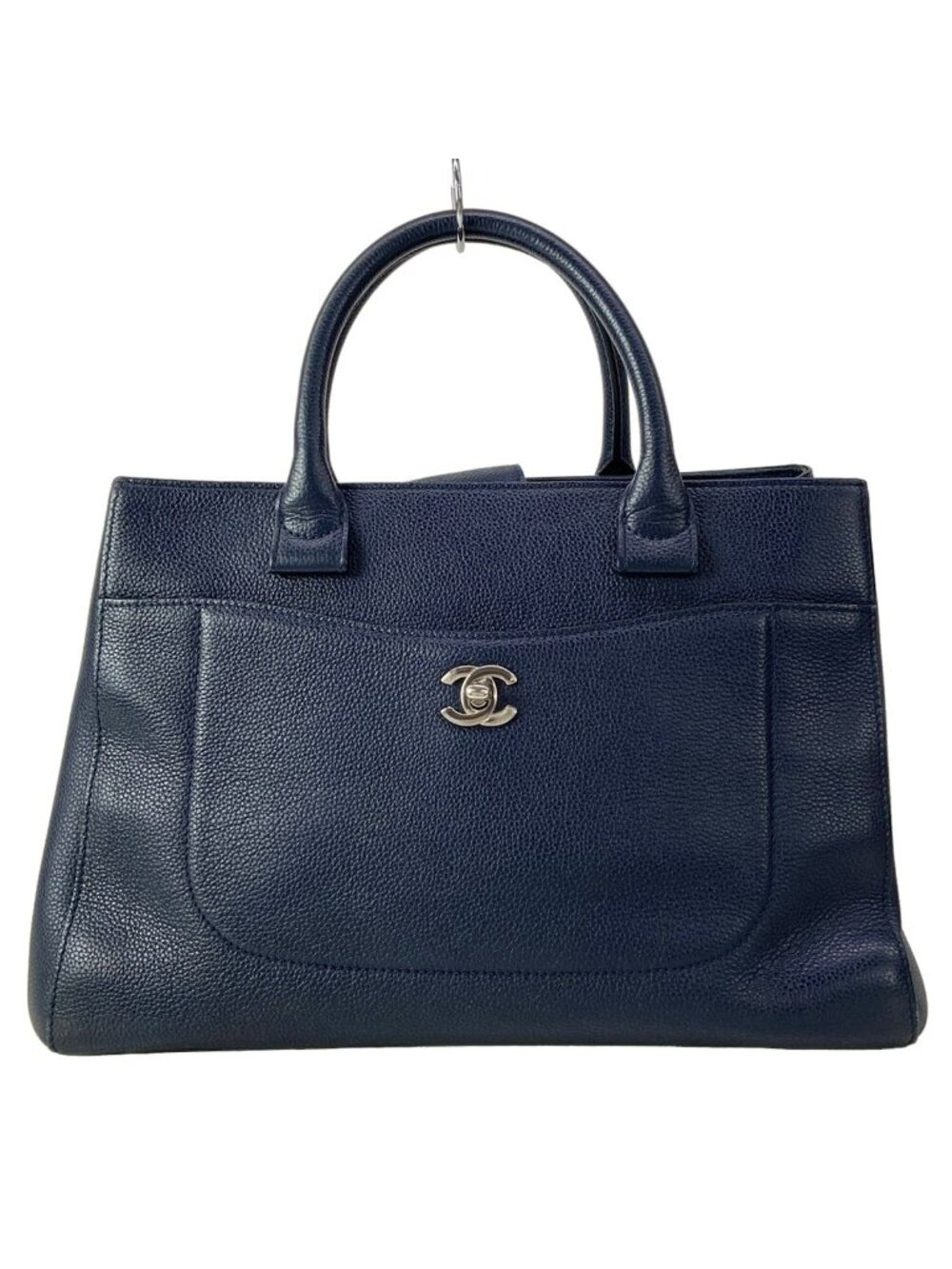 Chanel Tote Bag Neo Executive Navy Silver